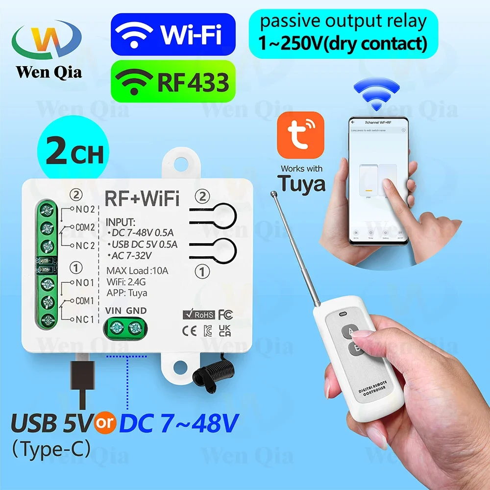 Ir Remote Module - Interruptor de luz inteligente 2ch tuya,