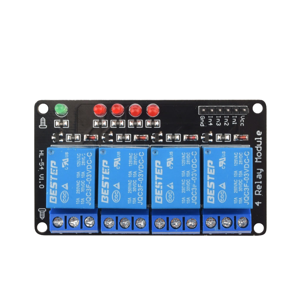 Relay Module 4 Channel - Módulo de relé luminoso acionado de