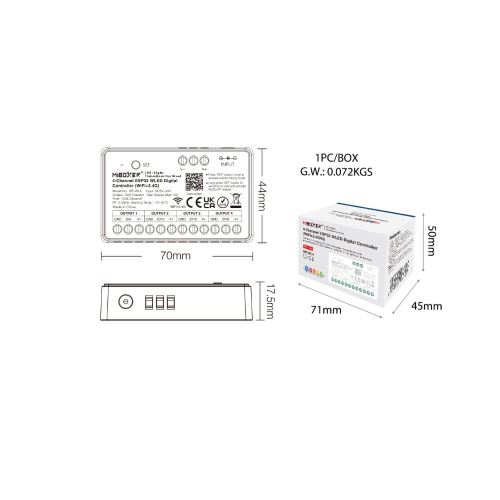 Controlador LED Miboxer SPIW5- - Ws2812B avaliação e preço