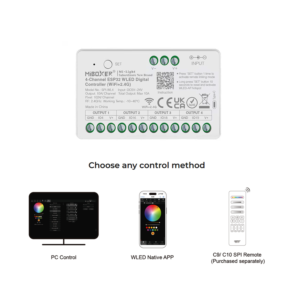 Controlador LED Miboxer SPIW5- - Ws2812B avaliação e preço