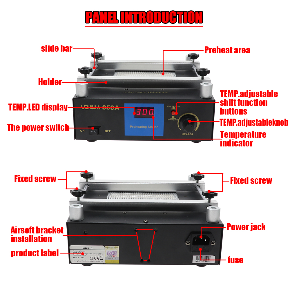 Yihua 853a smd bga retrabalho  - Soldering Iron Temperature Probe avaliação e preço