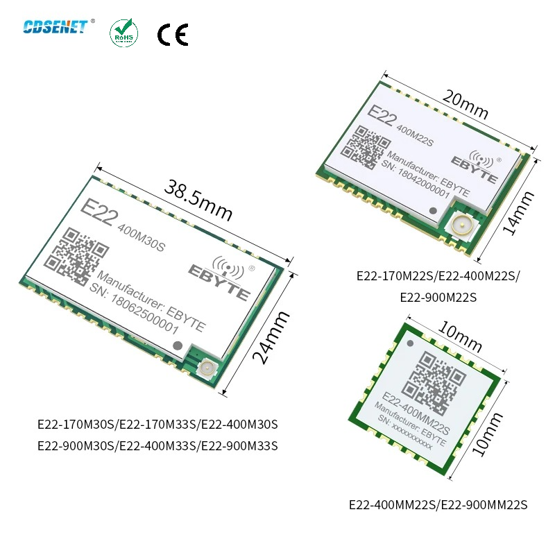 170/433/868/915Mhz LoRa SX1262 - Lora Rfm95 avaliação e preço