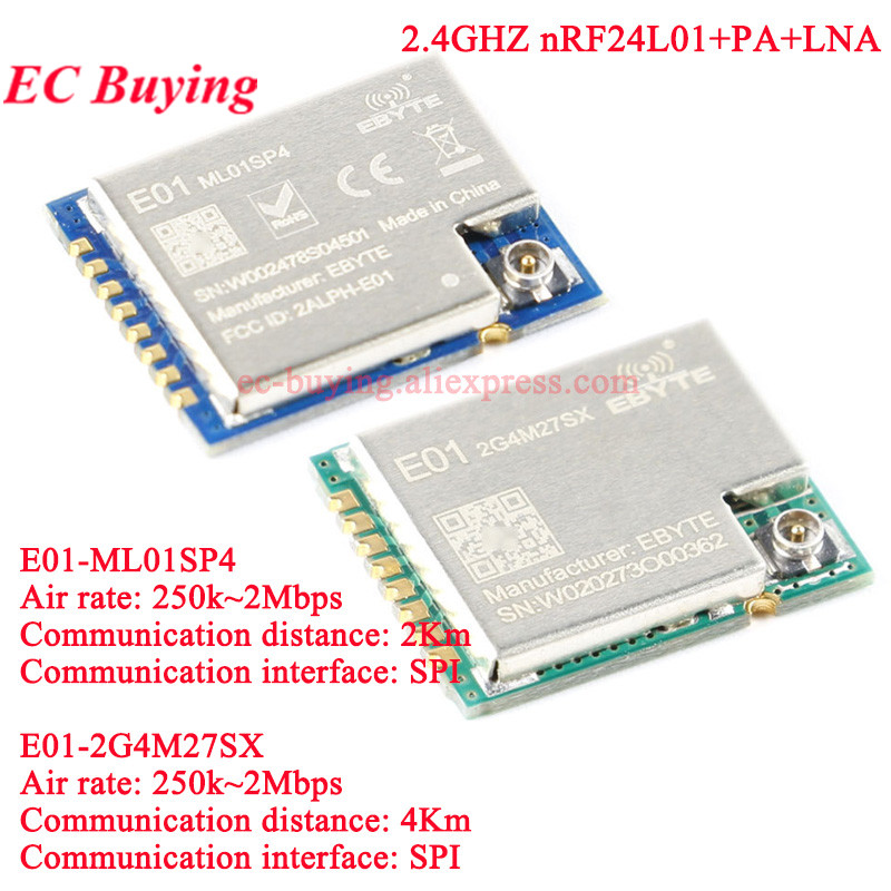 10 peças/1 peça E01-2G4M27SX m - Nrf24L01 avaliação e preço