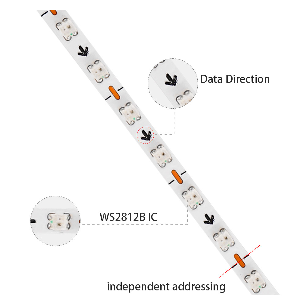 Fita LED WS2812B de 2,7mm Ultr - Ws2812B Strip 5V avaliação e preço